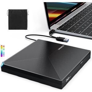 Externe DVD Speler Voor Laptop - CD Brander - Plug & Play