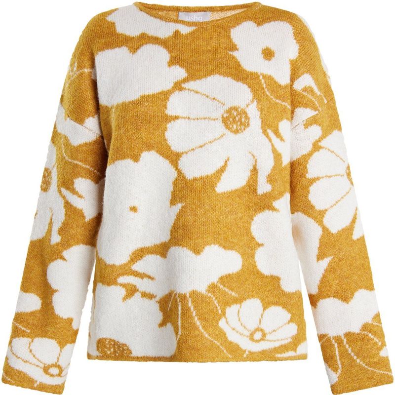 usha - Strickpullover - Met Bloemenpatroon