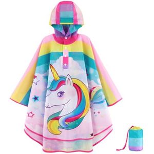 Waterdichte Regenponcho voor Kinderen - Lichte Regenjassen voor Jongens en Meisjes