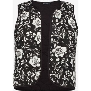 TwoDay dames gilet met bloemenprint zwart - Maat L