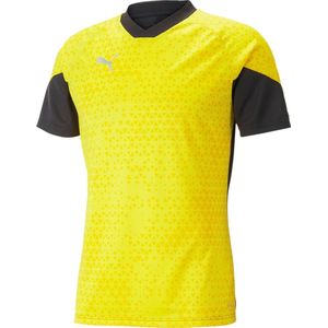 Puma Team Cup T-Shirt Heren - Geel / Zwart | Maat: S
