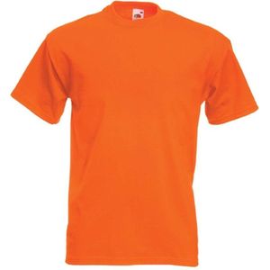 Grote maten basic oranje t-shirt voor heren - voordelige katoenen shirts 3XL (46/58)