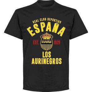 Real Club Deportivo Espana Established T-shirt - Zwart - 4XL