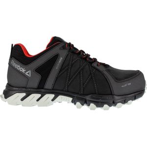 Reebok - TRAIL GRIP S3 SRC - Veiligheidsschoenen - Zwart/Rood - Leren Bovenmateriaal