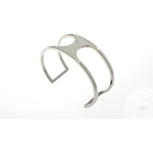 Edelstaal RVS vaste armband met glitter model ANNA van nd creation