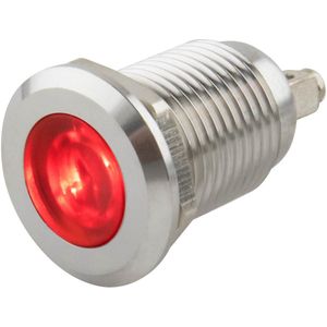 Led indicator | ø 12 mm. | 6-24 Volt DC/AC | Rode uitvoering