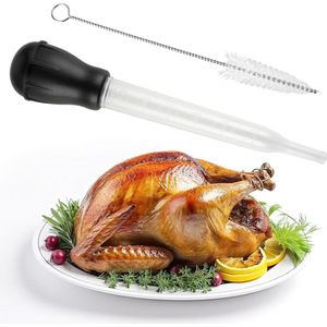 265 cm Turkey Baster Braadspuit met reinigingsborstel - kalkoen - sauspuit voor Thanksgiving en BBQ .