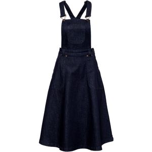 Queen Kerosin Süßer Latzrock aus Denim in Workwear-Optik QK5200716000 Denim-XXL