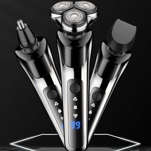 CHIWIN 3-in-1 Scheerapparaat Mannen - Elektrisch Scheerapparaat - Inclusief Neus- en Trimmer - 800R Motorkracht - 360° Flexibel Mes - Huidirritatie Dankzij - LED Display - Lange Batterijduur - Makkelijk Schoon te Maken - Zwart
