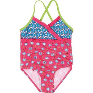 Playshoes UV-werend badpak bloemen fuchsia 74/80