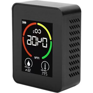 Draagbare Mini CO2-detector - Praktische TVOC-sensor voor Luchtkwaliteit - Kooldioxidemonitor met Temperatuur en Vochtigheid - Ideaal voor Reizen, Thuis, RV en Auto