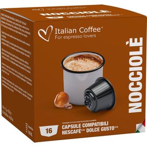 Italian Coffee - Hazelnootkoffie - 16x stuks - Dolce Gusto compatibel