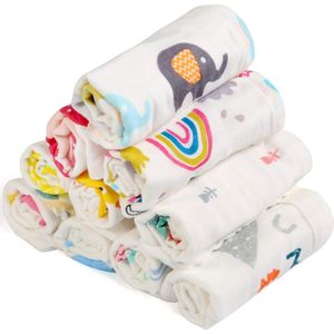 Mousseline doekjes voor baby - spuugdoeken van katoen - absorberend en ademend