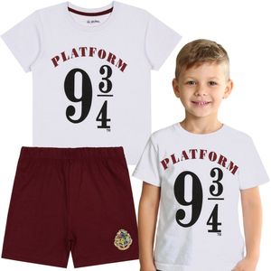 Harry Potter Platform 9 3/4 KATOENEN pyjama VOOR ZOMER, pyjama voor jongens met korte mouwen, 100% KATOEN
