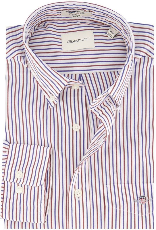 GANT REG Classic POPLIN Stripe, rood, S