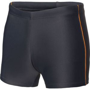 Ladeheid LA-LA40-169-SO Heren Zwembroek - Zwemshorts - sneldrogend - Koordsluiting - Polyester & Elastaan - Grafiet/Oranje (173) - S