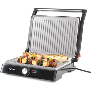 Petra 180° Dual Health Grill Panini Press Marblestone Easy Clean-antiaanbakplaten