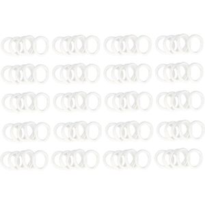 Haarsoires Haarelastieken basic - Endless 4cm - Wit - Set van 100 - Eenvoudige Haar Elastieken voor Dagelijks Gebruik