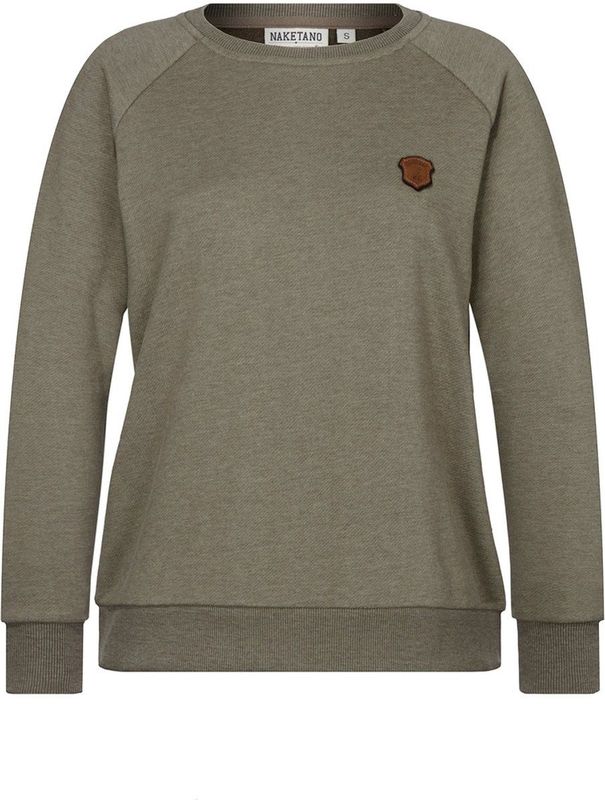 naketano - Sweatshirt - Kaki - Effen - Lange Mouw