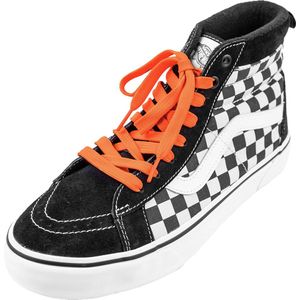 Feterz | Sneakerveters | Platte donker oranje schoenveter | 100cm | 10 mm breed