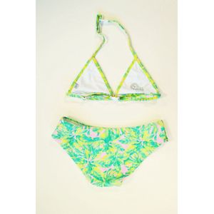 Just Beach-Girls Bikini Goa- leaves pink-Green