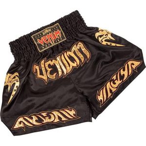 Venum Tribal Muay Thai Fight Shorts Zwart Goud XS - Jeans Maat 28