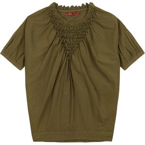 Daalder short sleeve dress 79 khaki smock Green: 110/5yr