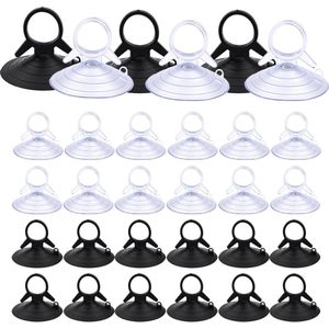 Suction Cups 45 mm Pack of 80 Suction Cups with Thread Strong PVC Transparent Suction Cup Without Hooks for Bathroom Kitchen Decoration Window Glass Car Sun Visor