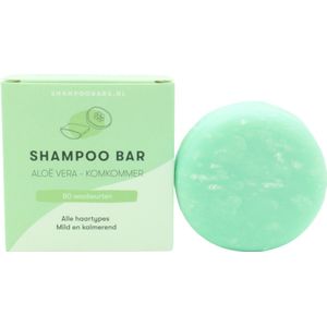 Shampoo Bar Aloë vera - komkommer voor alle haartypes - 60 gram - plasticvrij - shampoobar