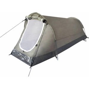 Mfh Tunneltent  220 X 130 X 100 Cm - Army/ Legergroen - 2 Persoons