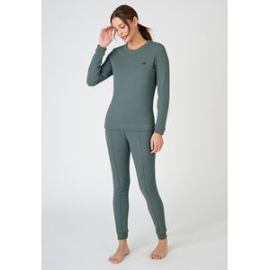 Damart - T-shirt fleece Thermolactyl Sensitive - Dames - Groen - 34-36 (XS)