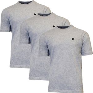 3-Pack Donnay T-shirt (599008) - Sportshirt - Heren - Light Grey marl - maat S