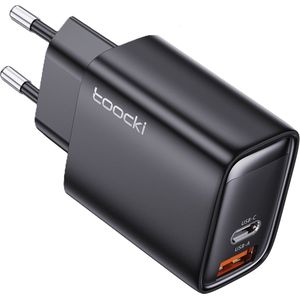 Toocki USB-A & USB-C Adapter - 33W Snellader - USB Oplader - Fast Charger - USB Stekker - voor iPhone 16/15/14/13/12/11/SE, iPad, Galaxy S24/S23/S22/A55/A54/A53, Tab etc.