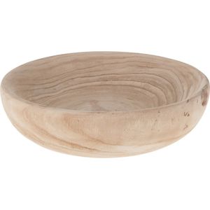 Houten decoraratie schaal/fruitschaal/serveerschaal rond 33 cm - Fruitschaal - Woondecoratie