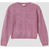 Gebreide Trui - Korte Ruimvallende Trui - Kabelpatroon