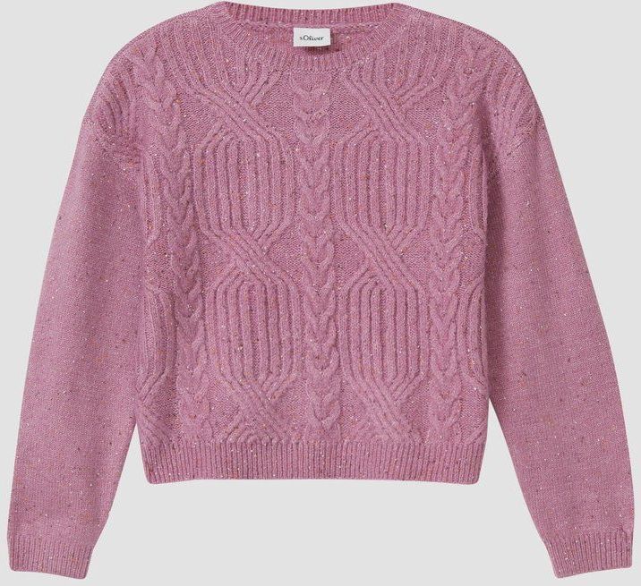 Gebreide Trui - Korte Ruimvallende Trui - Kabelpatroon