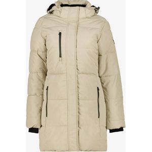 Kjelvik dames parka winterjas waterafstotend beige - Maat XXL - Met capuchon - Ritssluiting