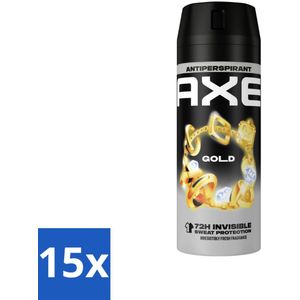 Axe Anti-transpirant Spray Gold 150 ml - Bulkverpakking - 15 stuks