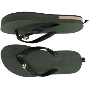 Uzurii Mondriaan Switch Mid Heel - Legergroen