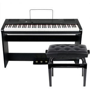 Fazley FSP-500-BK digitale piano zwart + onderstel + pianobank