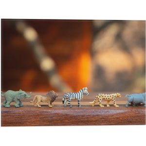 Vlag - Safari Dieren Speelgoed - 40x30 cm Foto op Polyester Vlag