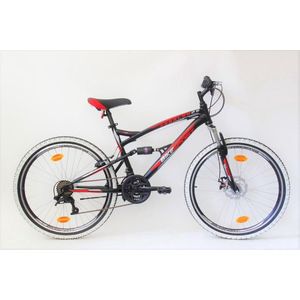 Sprint Paralax - Mountainbike 26 inch - Fiets met 18 versnellingen Shimano - Zwart/Rood - Framemaat: 40 cm - BK21BS0071 R5