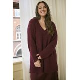 Kaffe - Curve Ania - Gebreide Trui - Wat Langer Model - Diepere V Hals