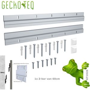 GT1026 GeckoTeq 1 set 60cm ophangstrip-z/bar-ophangen-ophangstrip kast -keukenkast-meubel-panelen