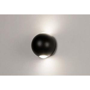 Lumidora Wandlamp 73489 - 2 Lichts - Ingebouwd LED - 6.0 Watt - 280 Lumen - 2700 Kelvin - Zwart - Metaal - Buitenlamp - Badkamerlamp - IP54 - ⌀ 10 cm