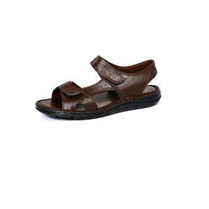 A Brand Footwear - Heren Sandalen - 100% Echt Leer - Bruin - Maat 44