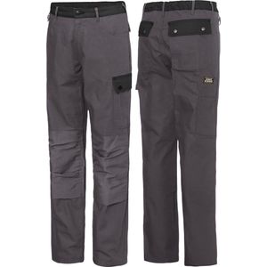 Ultimate Workwear - Topmodel Canvas Werkbroek DEVON - 60% katoen/40% Polyester 330gr/m2 met CORDURA 220gr/m2 - Tweekleurig Grijs/Zwart