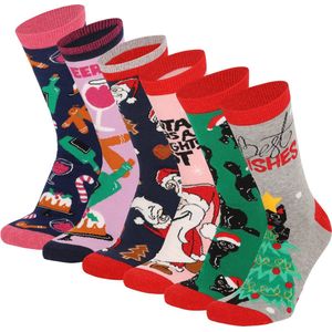 Morethansocks - Kerstsokken dames - 6-Pack