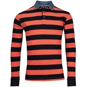 Baileys - Rugby Trui - Oranje - 100% Katoen - Gestreept