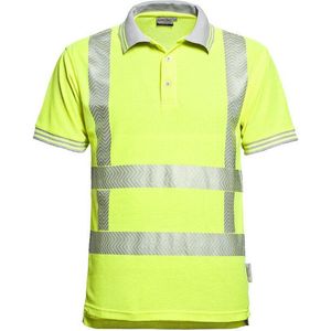 Santino poloshirt Venice met RWS reflectie - 200172 - fluor geel - maat L